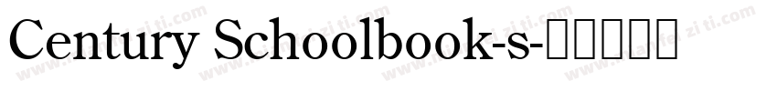 Century Schoolbook-s字体转换